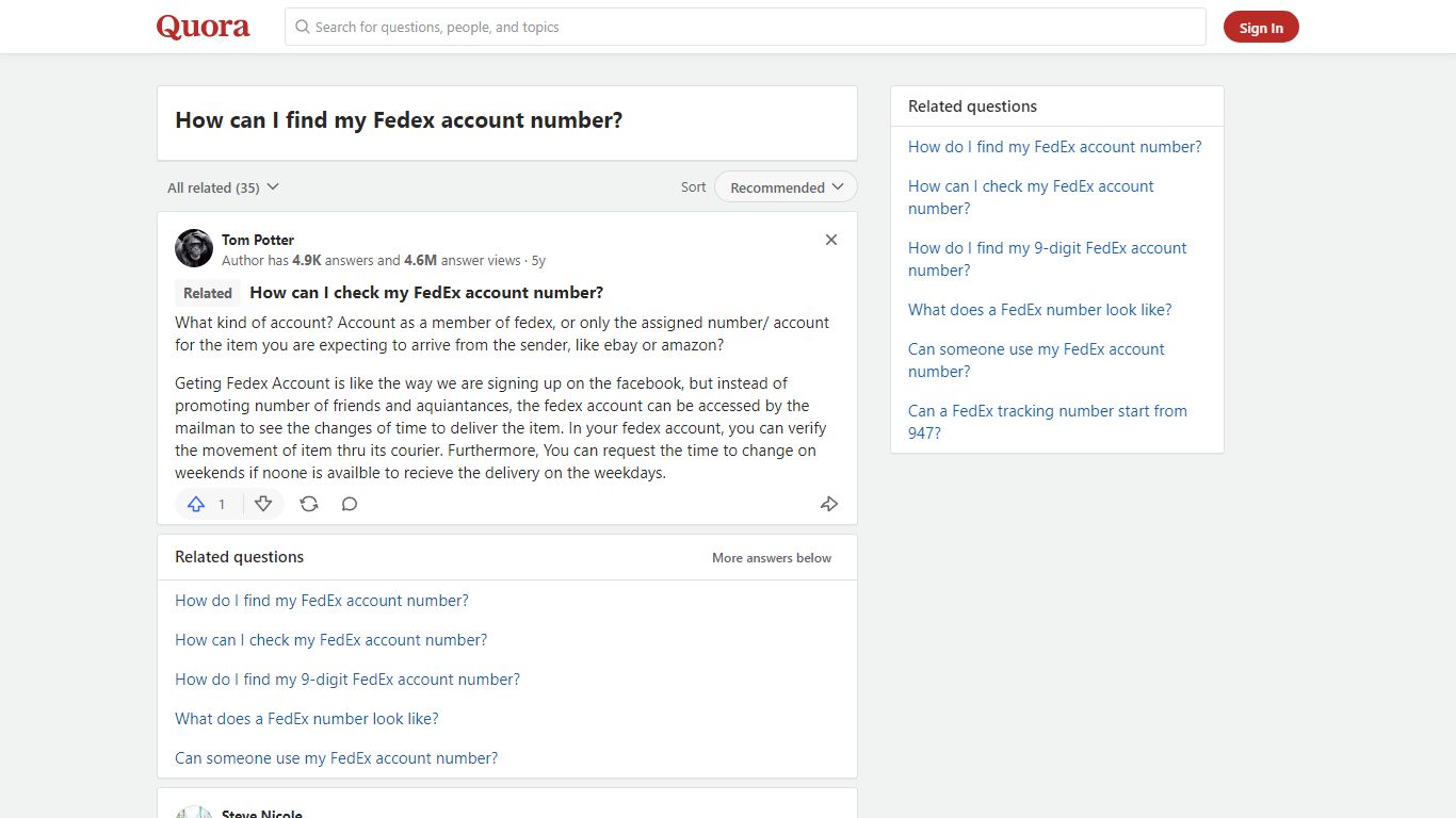 How to find my Fedex account number - Quora